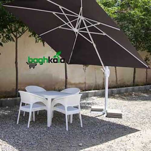 سایبان چتری پایه کنار مربع ۳*۳ متر چراغدار